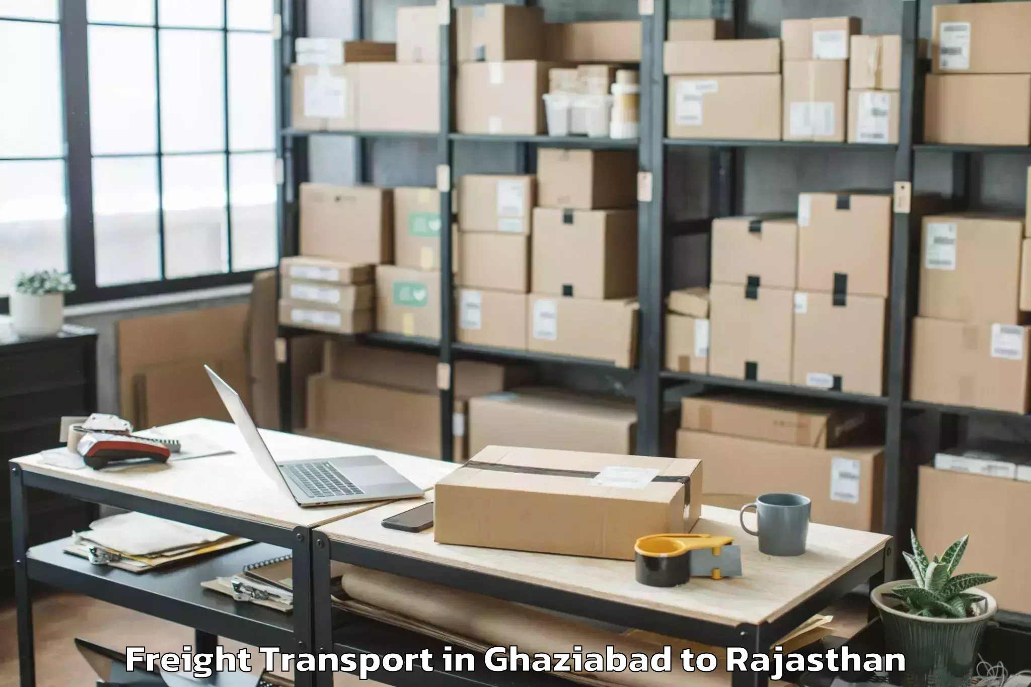 Book Ghaziabad to Padampur Freight Transport